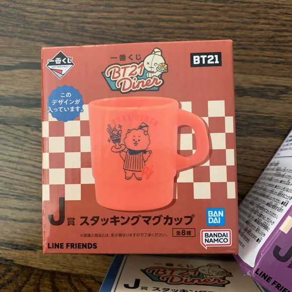 New BT21 Diner Stackable Plastic Mug Cup Set of 3 - Picture 3 of 6